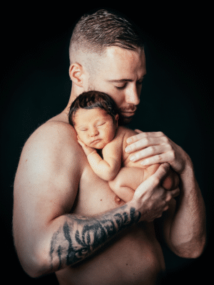 papa et sa fille en photo studio à Saint-Germain-lès-Corbeil